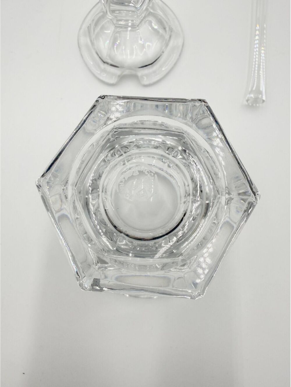 Pair of Baccarat Crystal Harcourt Missouri Jam Jars Lidded with Spoons - Picture 7 of 9